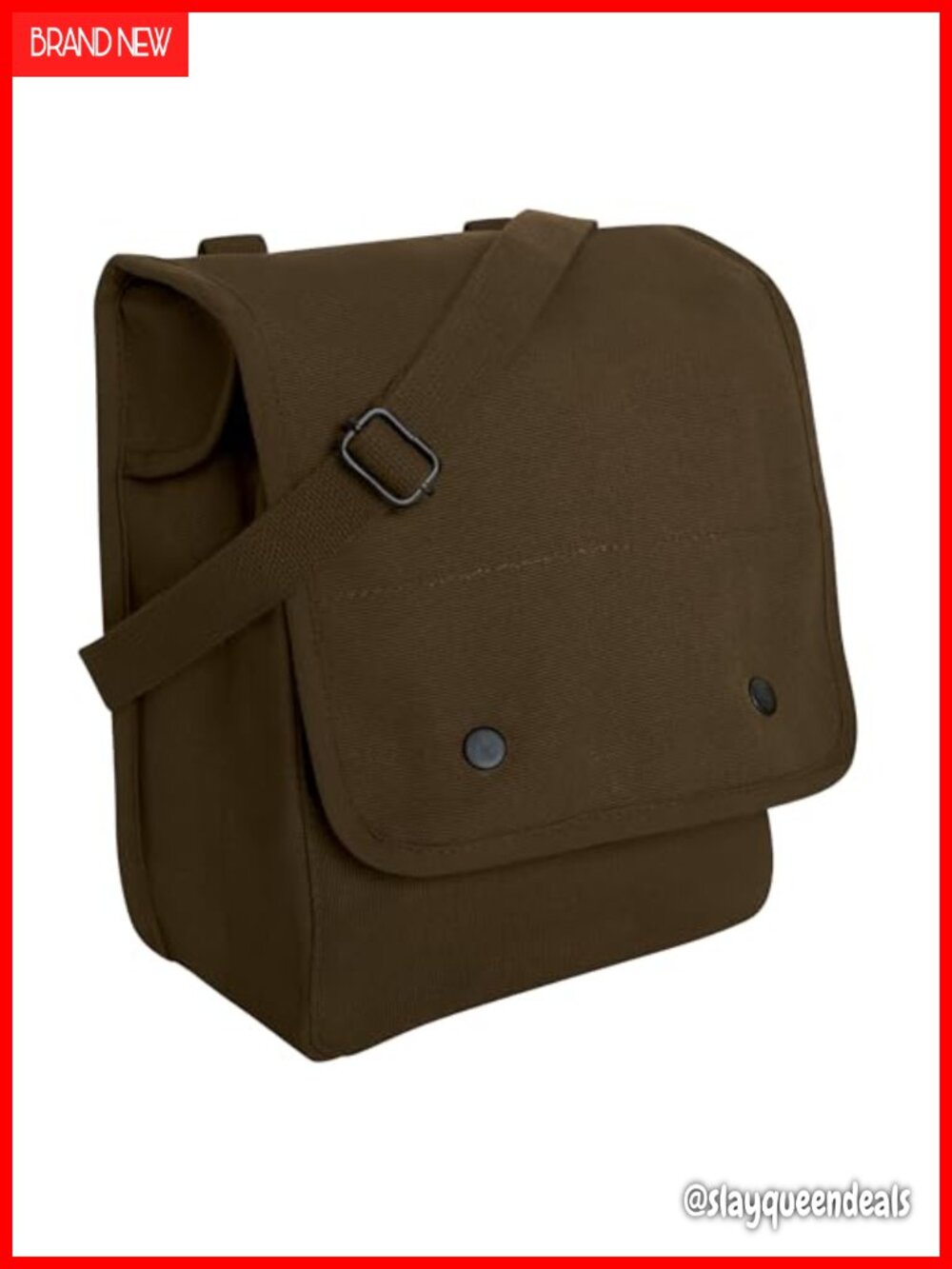 Canvas Shoulder Bag Crossbody Organizer Pocket Adjustable Strap Messenger